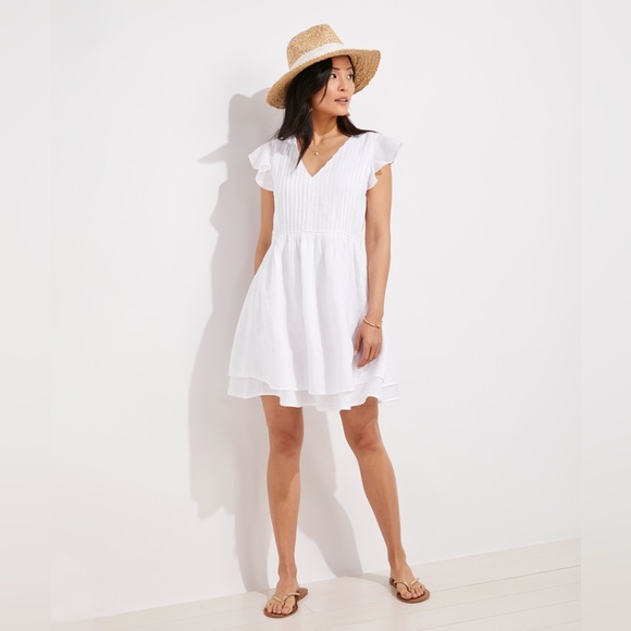 Vineyard Vines Dresses & Skirts - Vineyard Vines Linen Pintuck Mini Dress Size XS